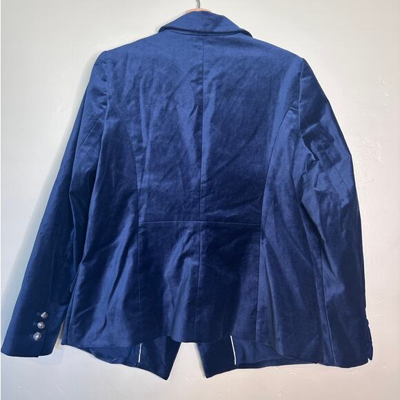 White House Black Market Navy Velvet Blazer 14 - Picture 4 of 7